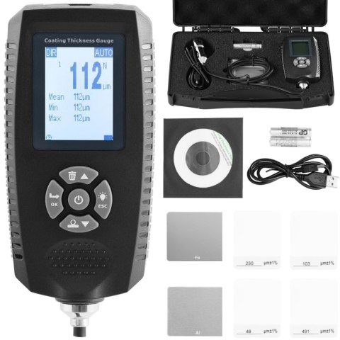 MIERNIK TESTER GRUBOŚCI LAKIERU SAMOCHODOWEGO ZAKRES 0 - 500 µM USB MIERNIK TESTER GRUBOŚCI LAKIERU SAMOCHODOWEGO ZAKRES 0 - 500 µM USB
