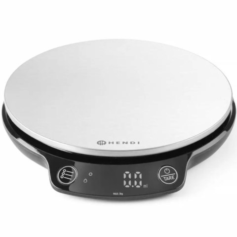 Waga kuchenna elektroniczna z timerem 3 000 g / 0.1 g - Hendi 580011