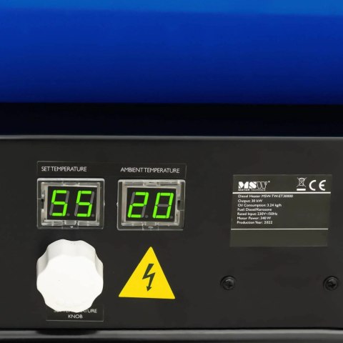 Nagrzewnica dmuchawa olejowa budowlana na olej ropę do 185 m2 38 l 28600 W