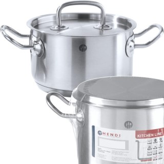 Garnek średni Kitchen Line z pokrywką 1,9 l śr. 160 x 95 mm - Hendi 836101