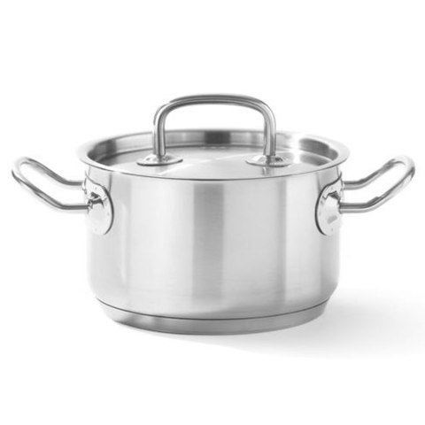Garnek średni Kitchen Line z pokrywką 9,5 l śr. 280 x 155 mm - Hendi 836408