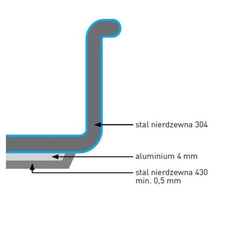 Garnek średni Kitchen Line z pokrywką 9,5 l śr. 280 x 155 mm - Hendi 836408