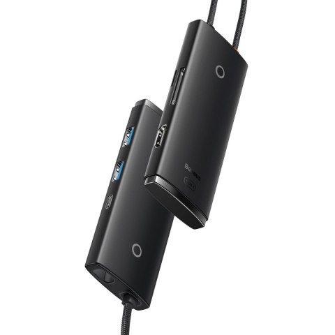 Lite series wielofunkcyjny hub USB-C 2 x USB 3.0 USB-C HDMI 1.4 SD-TF czarny