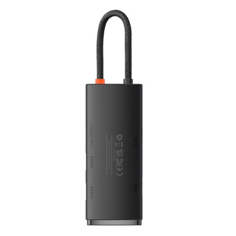 Lite series wielofunkcyjny hub USB-C 2 x USB 3.0 USB-C HDMI 1.4 SD-TF czarny