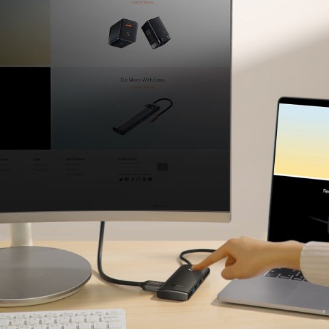 Lite series wielofunkcyjny hub USB-C 2 x USB 3.0 USB-C HDMI 1.4 SD-TF czarny