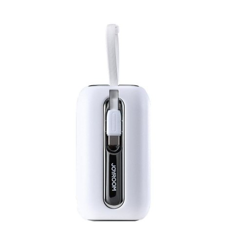 Powerbank 10000mAh Colorful Series 22.5W z kablami USB-C i Iphone Lightning biały