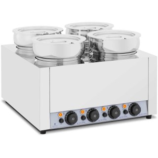 Bemar elektryczny podgrzewacz stacja do zupy fondue czekolady 2000 W 4 x 7 l