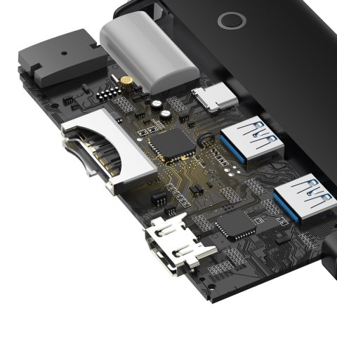 Wielofunkcyjny hub lite series USB-C 2x USB PD HDMI SD/TF czarny