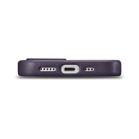 Etui z naturalnej skóry do iPhone 14 MagSafe Case Leather pokrowiec fioletowy