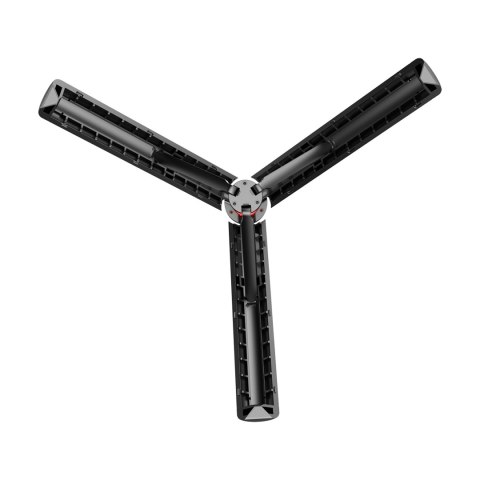 Selfie stick teleskopowy z pilotem + 2x lampka LED stojak tripod na telefon 1.3m - czarny