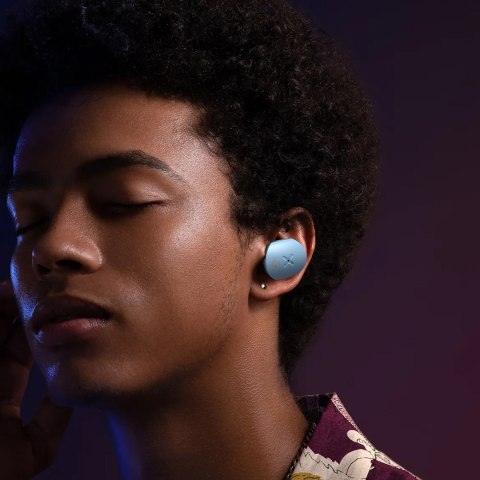 Słuchawki bezprzewodowe TWS Bluetooth 5.3 LightAura VocalSound - niebieskie
