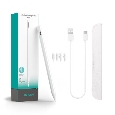 Rysik stylus aktywny do Apple iPad Pro Air Mini 130mAh USB-C - biały