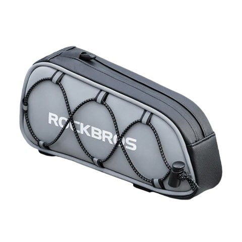 Torba sakwa rowerowa mocowana na ramę 0.9l - srebrna