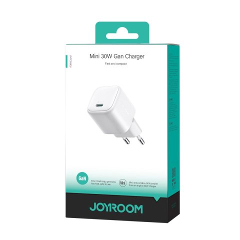 Ładowarka sieciowa Mini 30W GaN USB-C - biała