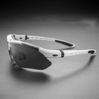 Okulary rowerowe polaryzujące 10002 - ZESTAW - białe