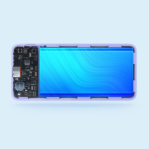 Powerbank 10000mAh Airpow Fast Charge 20W - fioletowy