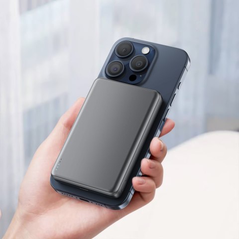 Powerbank magnetyczny 10000mAh PD20W MagSafe ultra cienki - czarny