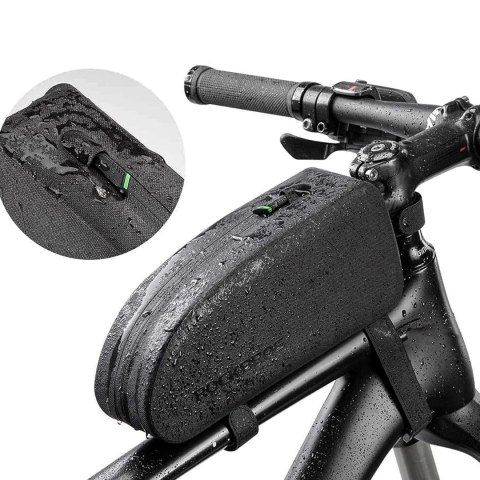 Torba rowerowa mocowana na ramę wodoodporna 1.5l AS-019 - czarna