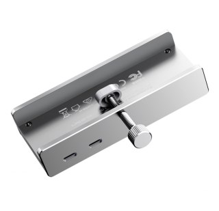 Hub MH5PMM montowany na zacisk USB-C / USB-A SD TF 3.5mm Audio - srebrny