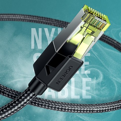 Kabel przewód Ethernet sieciowy RJ45 Cat 7 10Gbps 10m - czarny