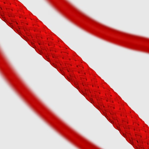 Kabel przewód w oplocie USB-C 60 W 1.5m - czerwony