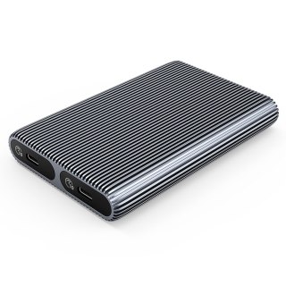 Kieszeń obudowa AM2C3-2N na dwa dyski M.2 NVME USB-C 10Gb/s - szara