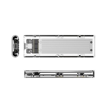 Kieszeń obudowa na dysk TCM2-C3 M.2 NVME na USB-C 10Gb/s - szaro-przezroczysta