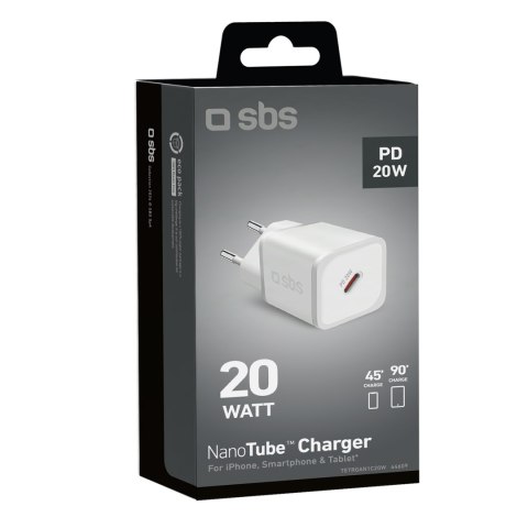 Ładowarka sieciowa GaN z Power Delivery 20W - biała