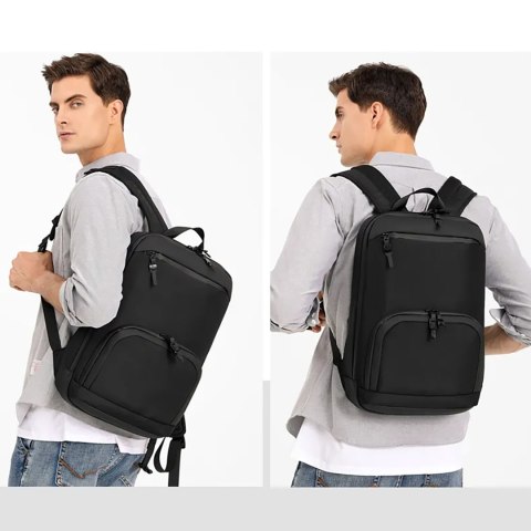 Plecak Premium na laptopa 15.6'' wodoodporny 42x11x30 cm - czarny