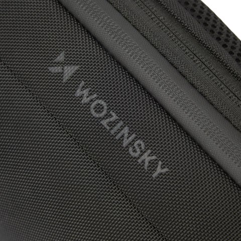 Plecak miejski Premium na jedno ramię antykradzieżowy z organizerem i USB - czarny