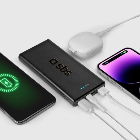 Powerbank 10000 mAh Power Delivery 20W - czarny