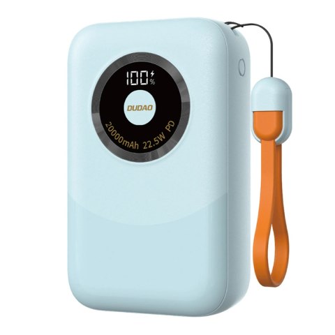 Powerbank K21 Mini 10000mAh 22.5W USB-A / USB-C - niebieski