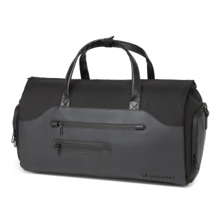 Torba podróżna Premium na garnitur i obuwie z kieszenią na mokre rzeczy 50l - czarna