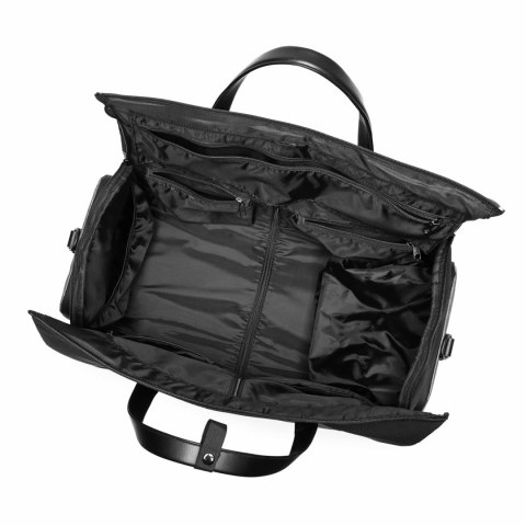 Torba podróżna Premium na garnitur i obuwie z kieszenią na mokre rzeczy 50l - czarna