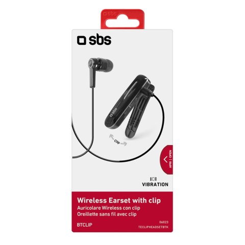 Bezprzewodowa słuchawka z klipsem Bluetooth - czarna