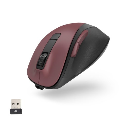 Myszka bezprzewodowa MW-500 V2 z akumulatorem - bordowa