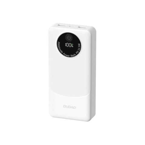 Powerbank K12 10000mAh USB-A USB-C PD22.5W - biały