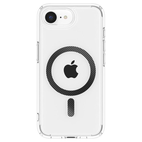 Etui case na iPhone 16e Carbon Fiber Ultra Hybrid MagSafe - przezroczyste
