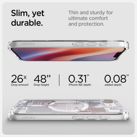Etui case na iPhone 16e Zero One Ultra Hybrid MagSafe - białe