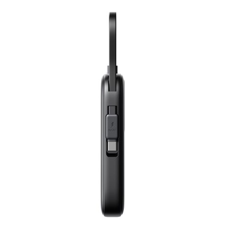 Powerbank 10000mAh z wbudowanym kablem 22.5W USB-C 0.25 cm - czarny