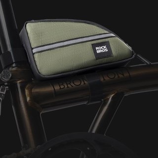 Torba rowerowa trójkątna na ramę 0.8l - zielona