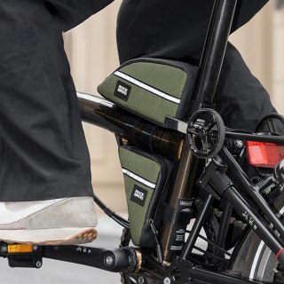 Torba sakwa trójkątna na ramę rowerową 0.3l - zielona
