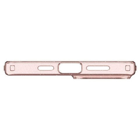 Etui case na iPhone 15 Plus Liquid Crystal Glitter - różowo przezroczyste