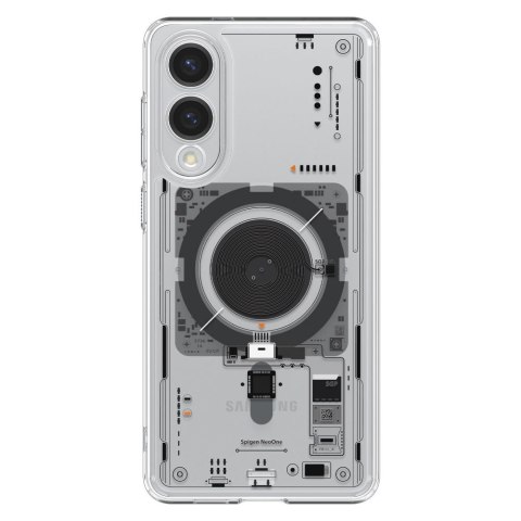 Etui na Samsung Galaxy S25 Edge z nadrukiem Ultra Hybrid Mag z MagSafe - przezroczyste