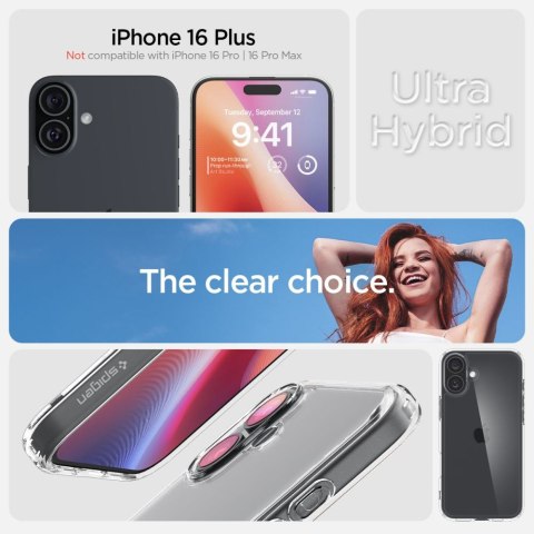Etui ochronne na iPhone 16 Plus Ultra Hybrid - przezroczyste