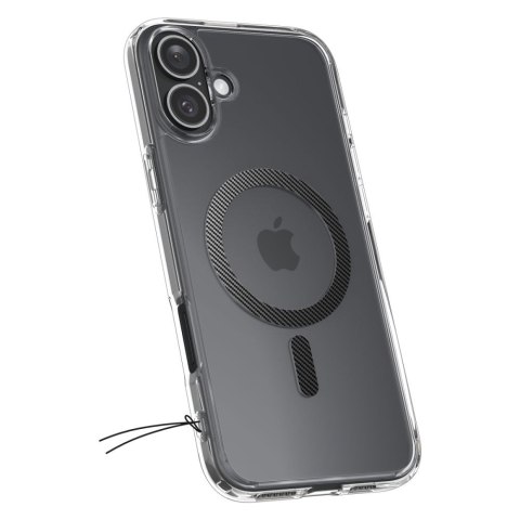 Etui ochronne na iPhone 16 Ultra Hybrid MagSafe Carbon Fiber - przezroczysto szare