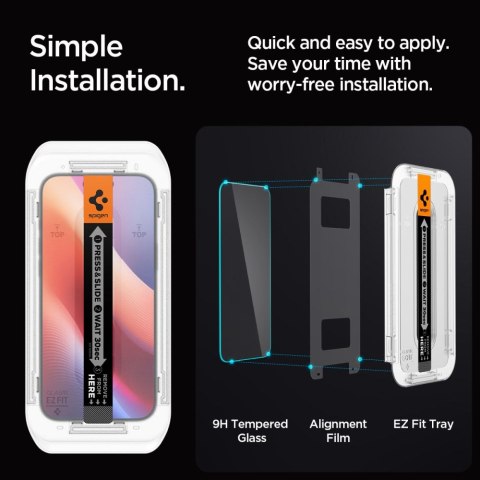 Szkło hartowane na iPhone 16 Pro Glas.tR EZ Fit - 2 szt.