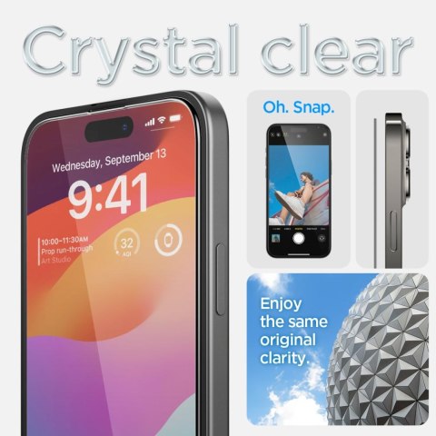 Szkło hartowane ochronne na iPhone 15 Plus Glas.tR EZ Fit FC - czarne 2 szt.