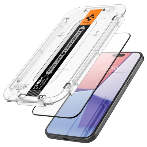 Szkło hartowane ochronne na iPhone 15 Plus Glas.tR EZ Fit FC - czarne