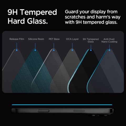 Szkło hartowane prywatyzujące z ramką montażową na iPhone 16 Pro Max - 2 szt.